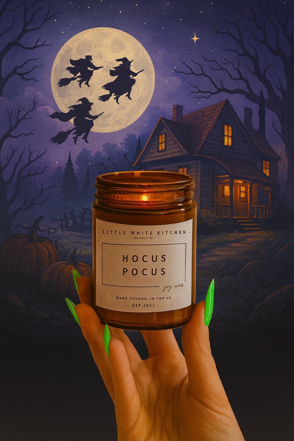 Hocus Pocus Soy Candle | Spiced Pumpkin, Smoky Woods, Vanilla