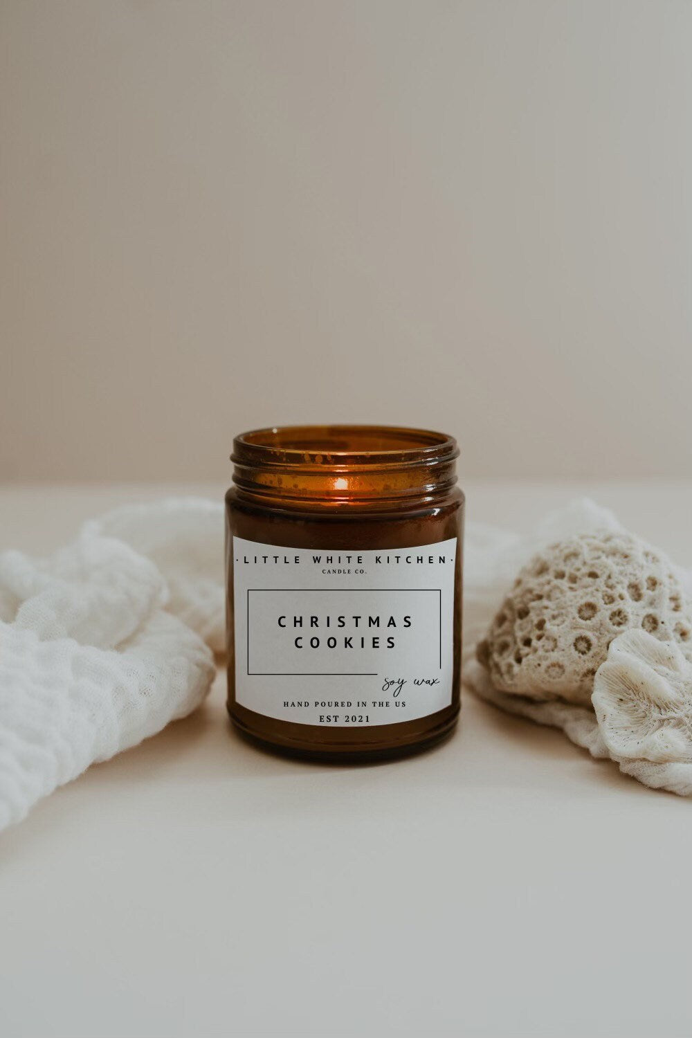 Christmas Cookie Soy Candle | Wooden Wick, Holiday Baking, Warm Scent
