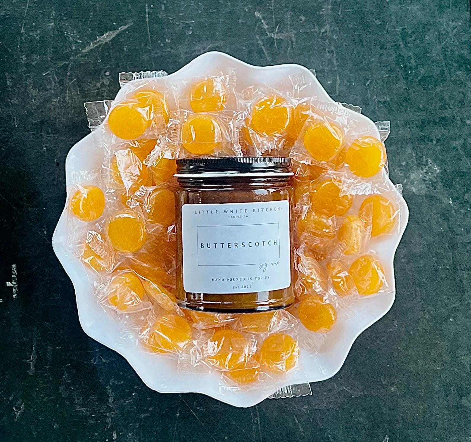 Butterscotch Soy Candle, Wood Wick, Highly Fragrant