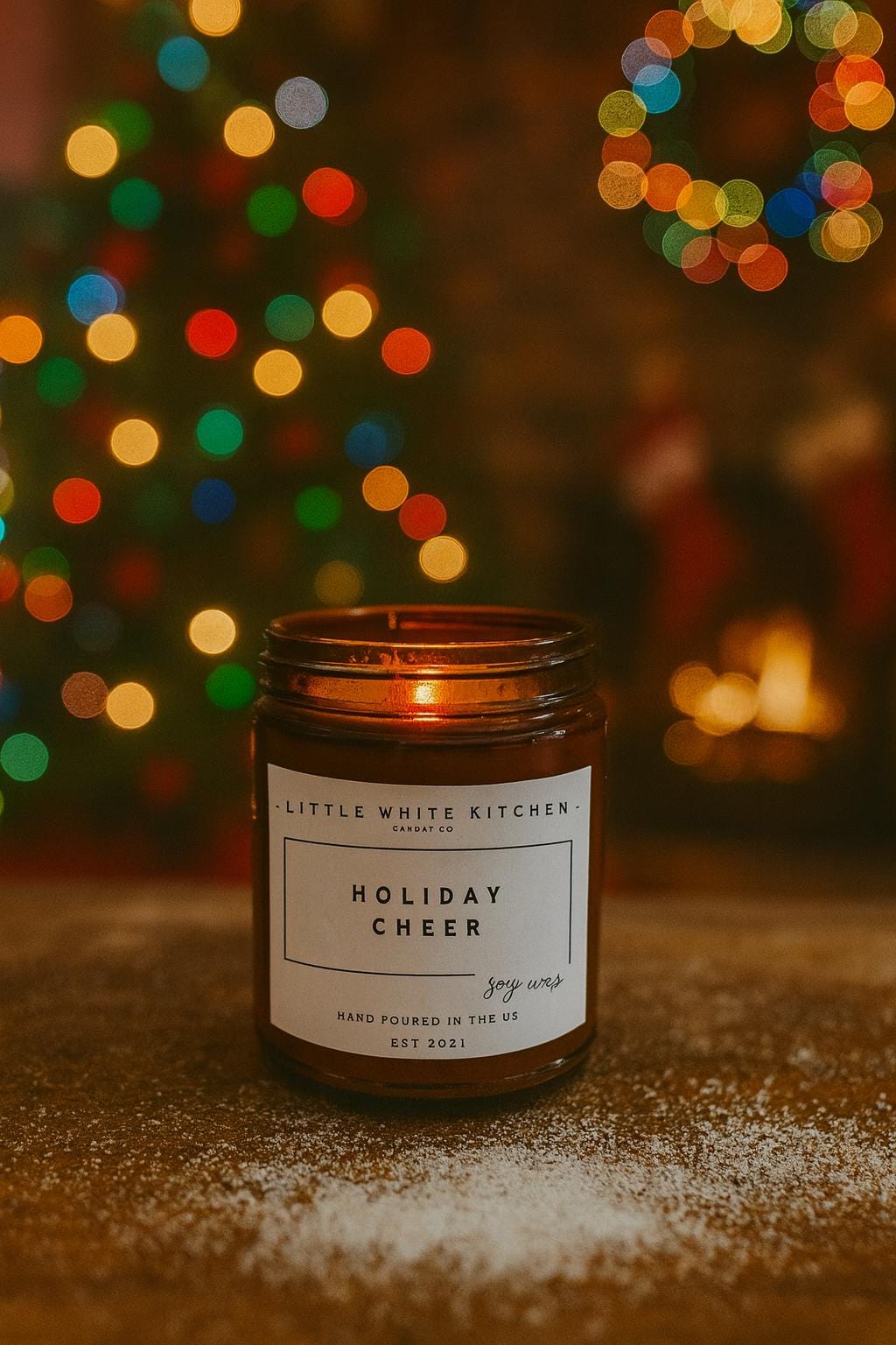 Holiday Cheer Soy Candle | Pine, Citrus & Spice | Wooden Wick