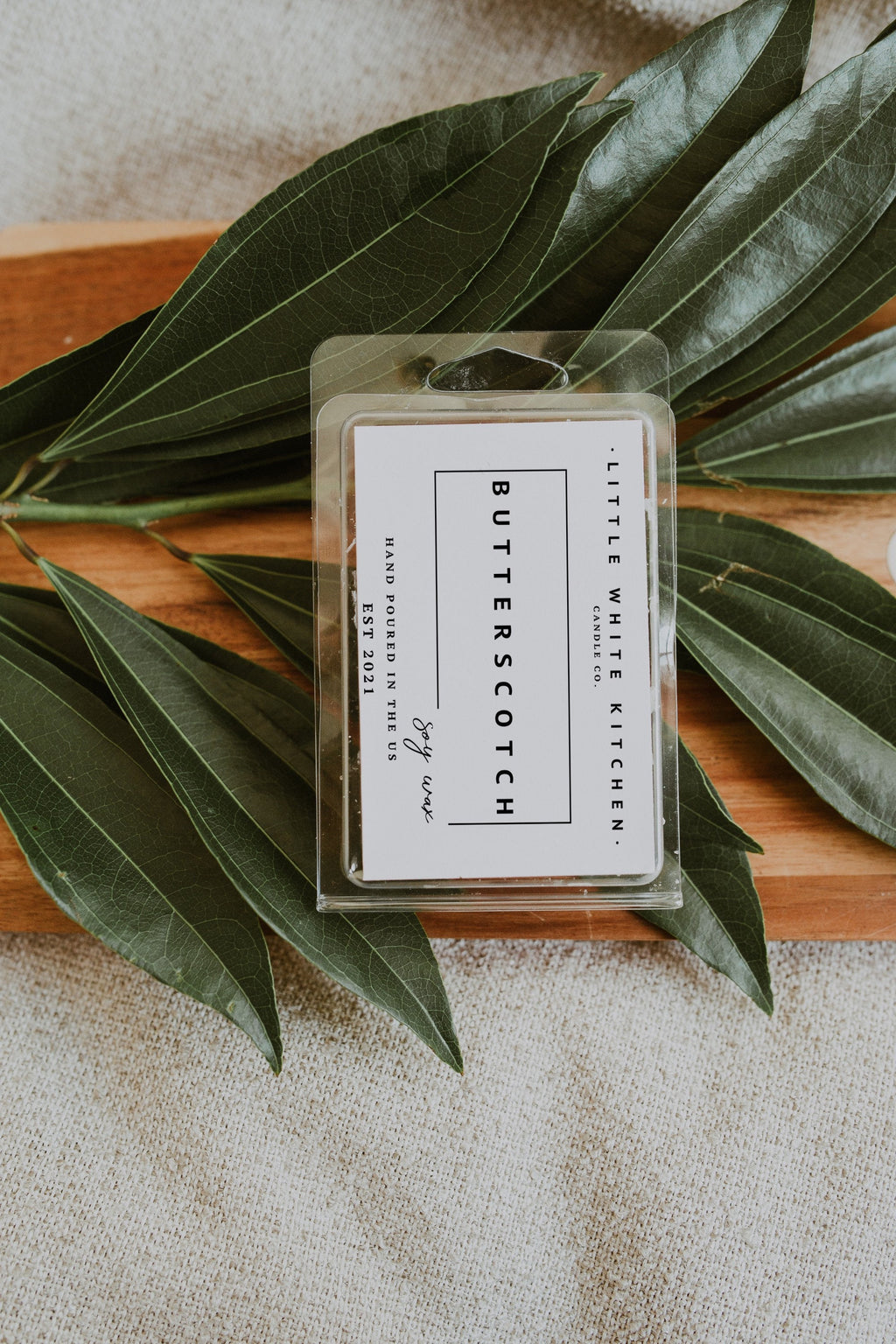 Butterscotch Soy Candle, Wood Wick, Highly Fragrant