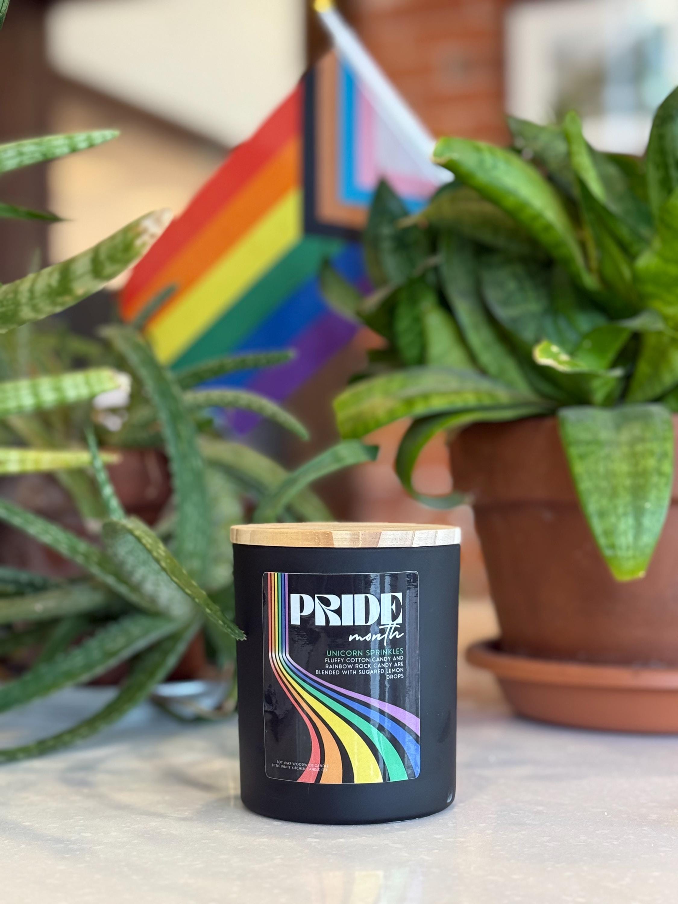 Pride Soy Wax Wood Wick Candle LGBTQ+