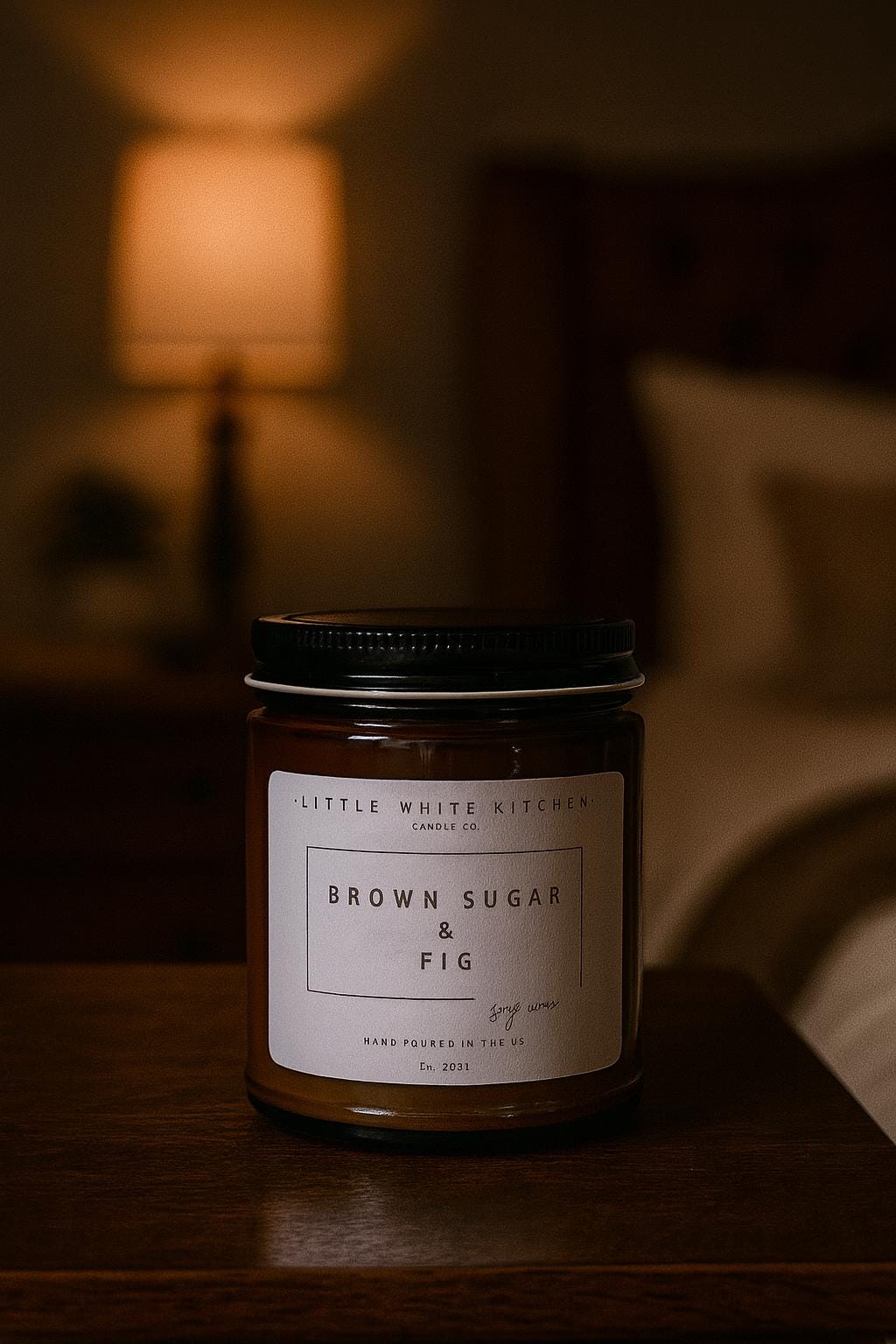 Brown Sugar & Fig Soy Wax Candle, Woodwick Scent