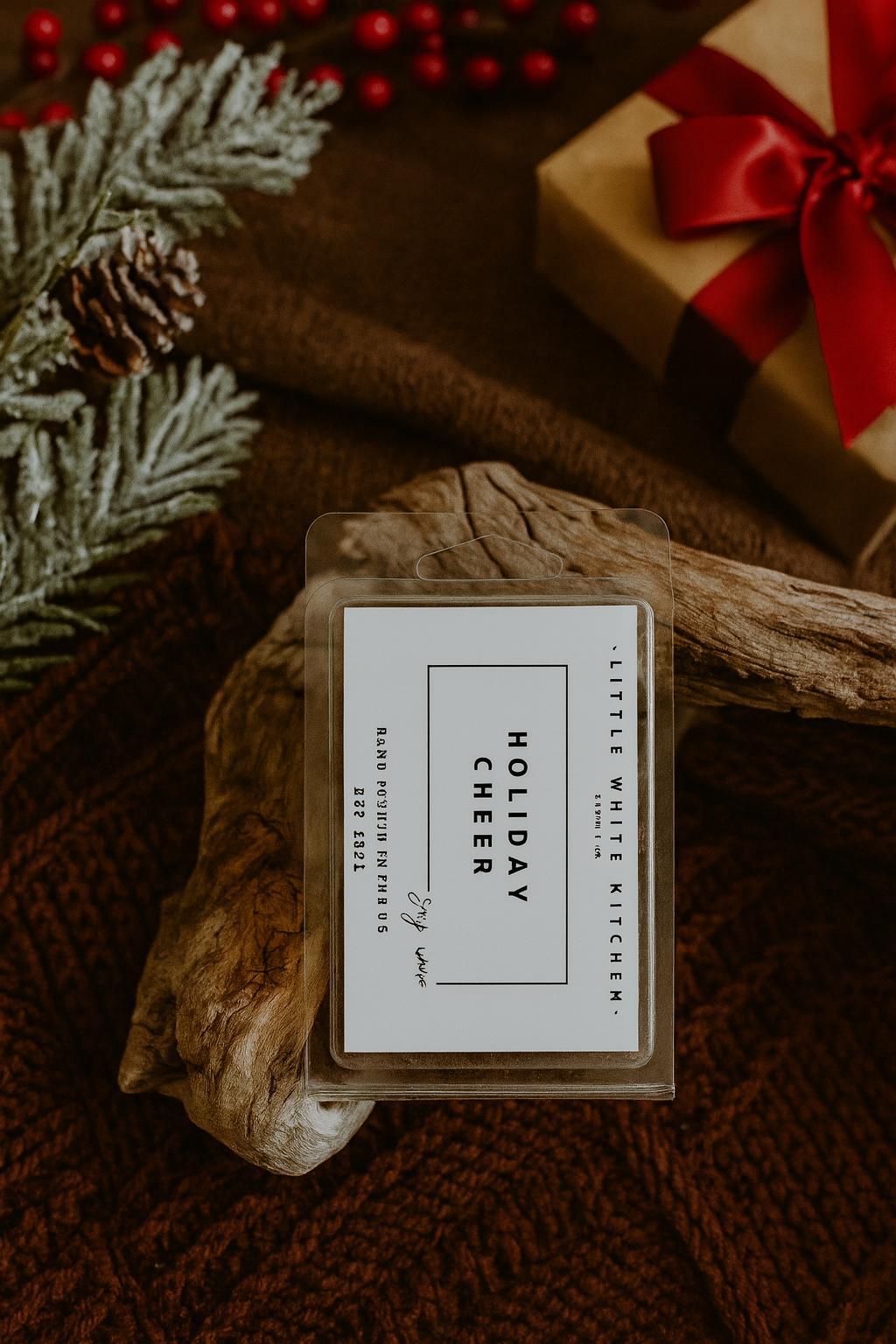 Holiday Cheer Soy Candle | Pine, Citrus & Spice | Wooden Wick