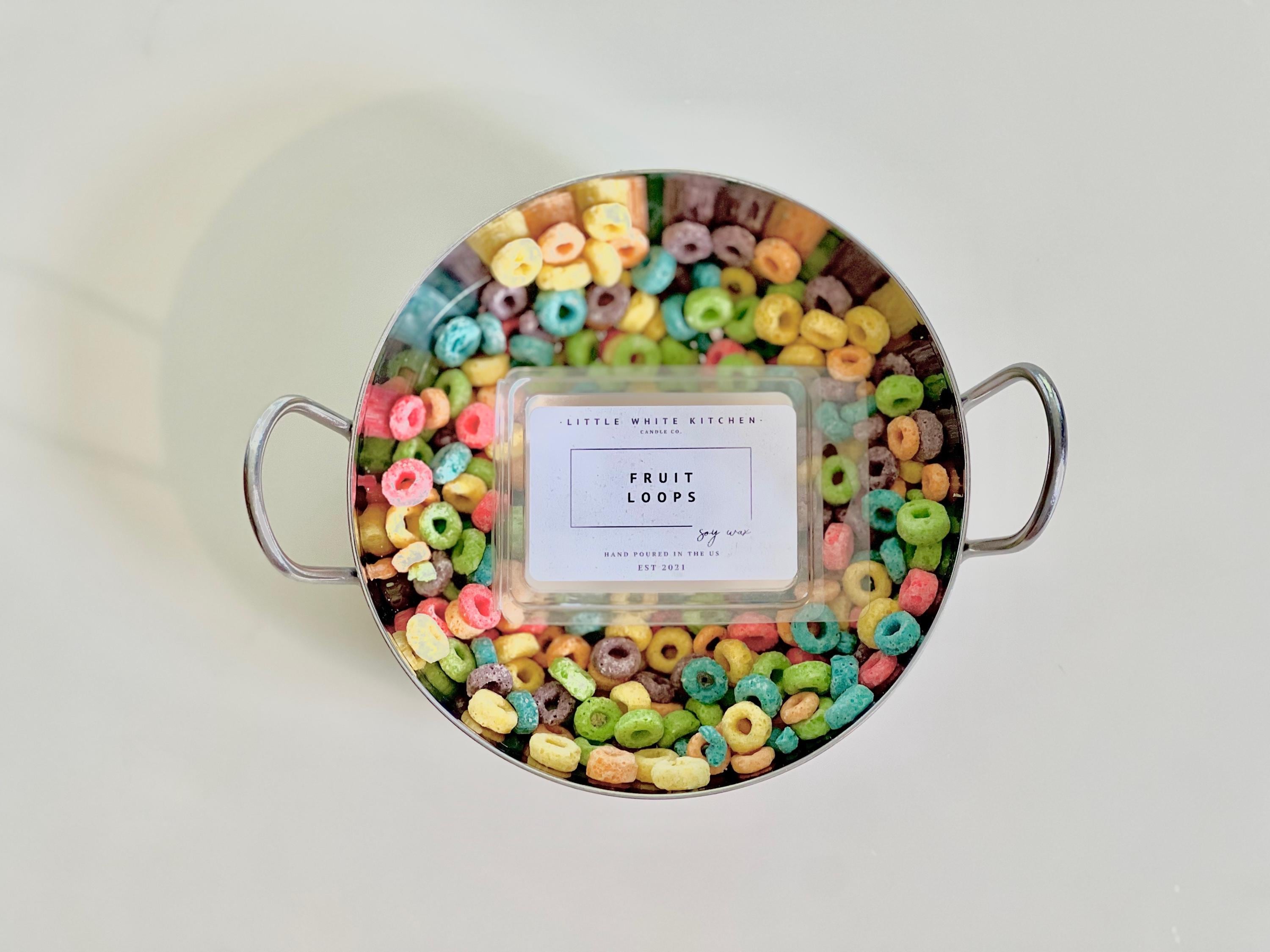 Fruit Loops Scented Soy Candle | Wooden Wick, Nostalgic Cereal Scent
