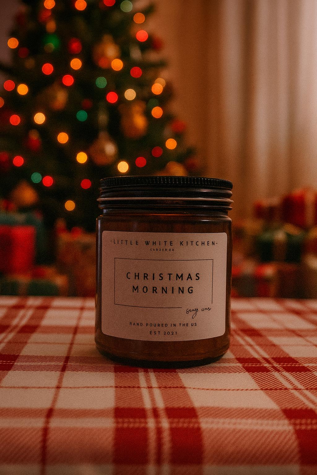 Christmas Morning Soy Candle | Wood Wick, Pine, Cinnamon, Vanilla