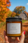 Apple Cider Doughnut Soy Candle, Wood Wick, Fall Scent
