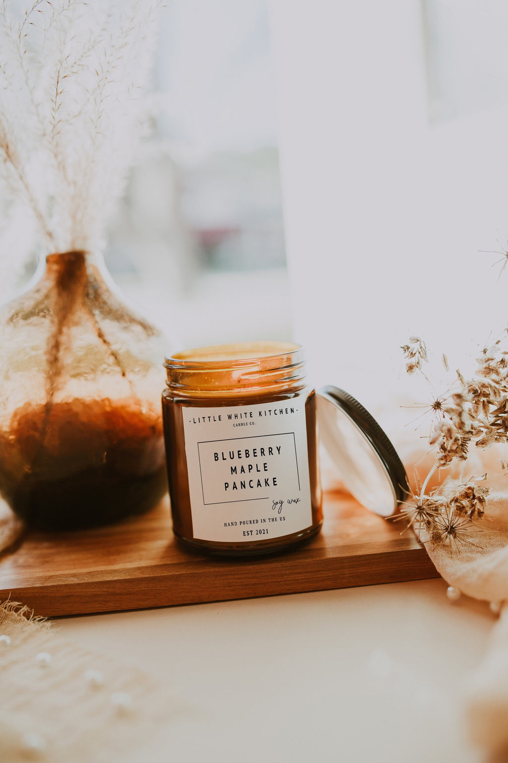 Blueberry Maple Pancake Candle, Woodwick Soy Wax Candle