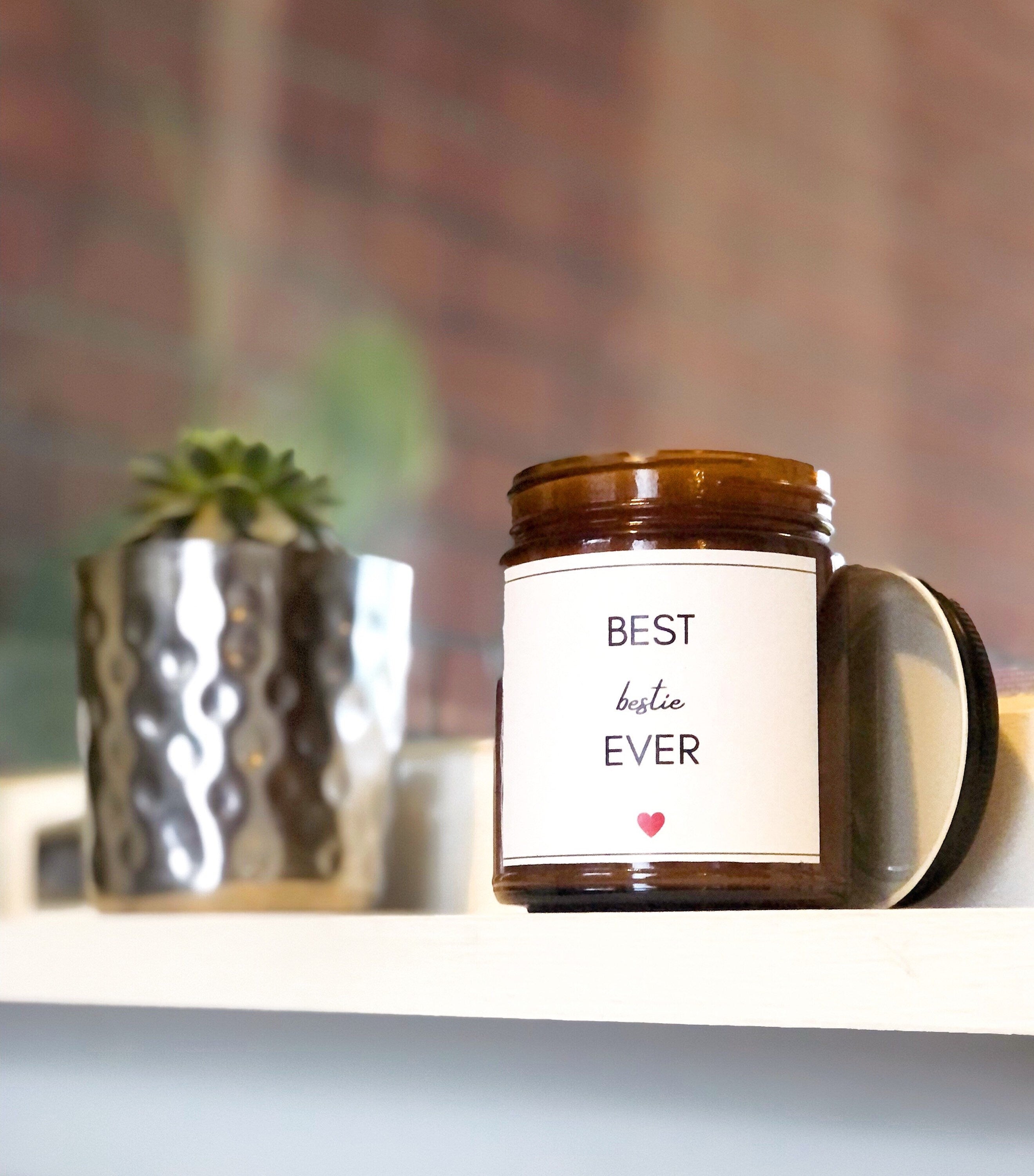 Bestie Candle | Vanilla Cupcake Scented Soy Candle, Wood Wick