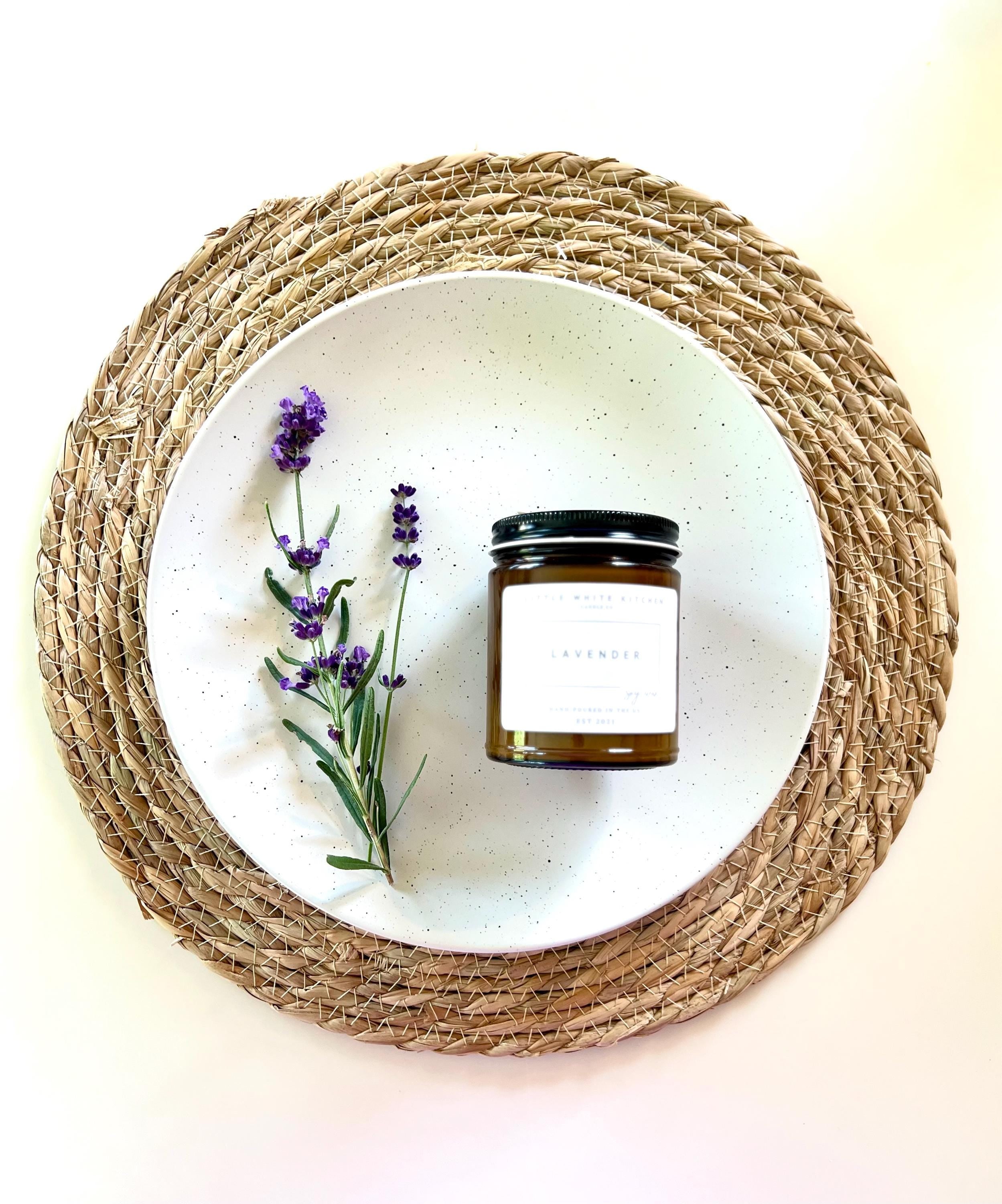 Lavender Soy Candle, Wood Wick, Calming Scent