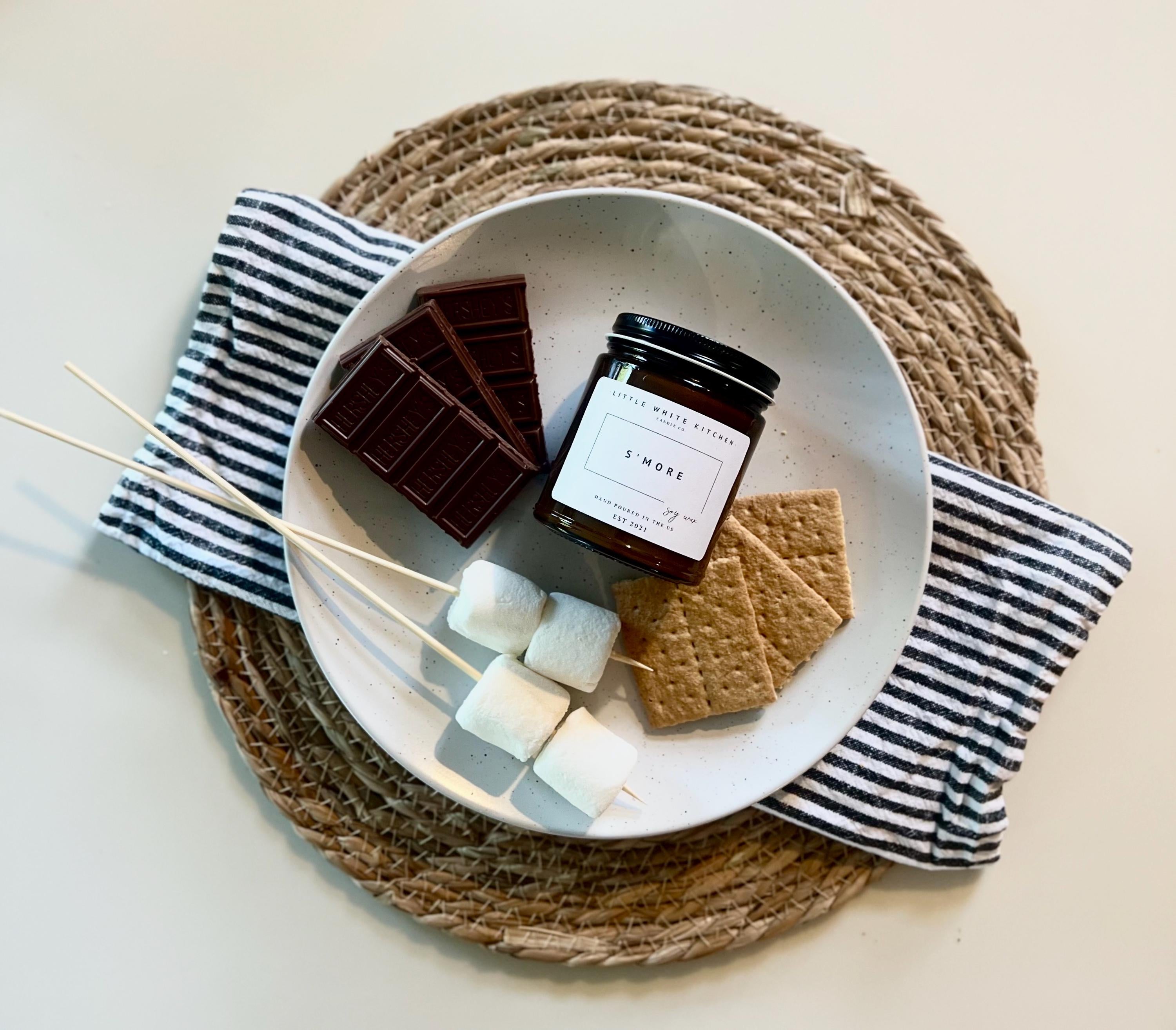 S'mores Scented Soy Candle | Wooden Wick, Fall Aroma