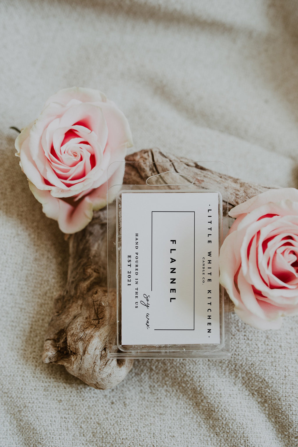 Flannel Scented Soy Candle, Wood Wick, Masculine Cologne
