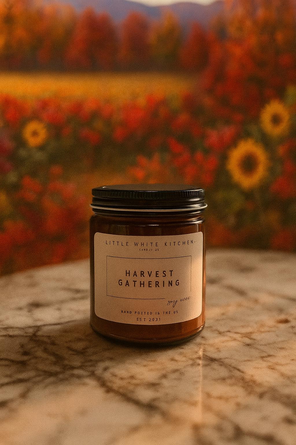 Harvest Gathering Soy Candle | Spiced Pumpkin, Autumn Leaves, Wood Wick