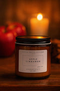 Apple Cinnamon Soy Wax Candle, Highly Fragrant Scent
