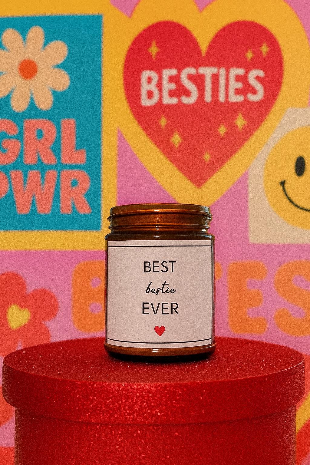 Bestie Candle | Vanilla Cupcake Scented Soy Candle, Wood Wick