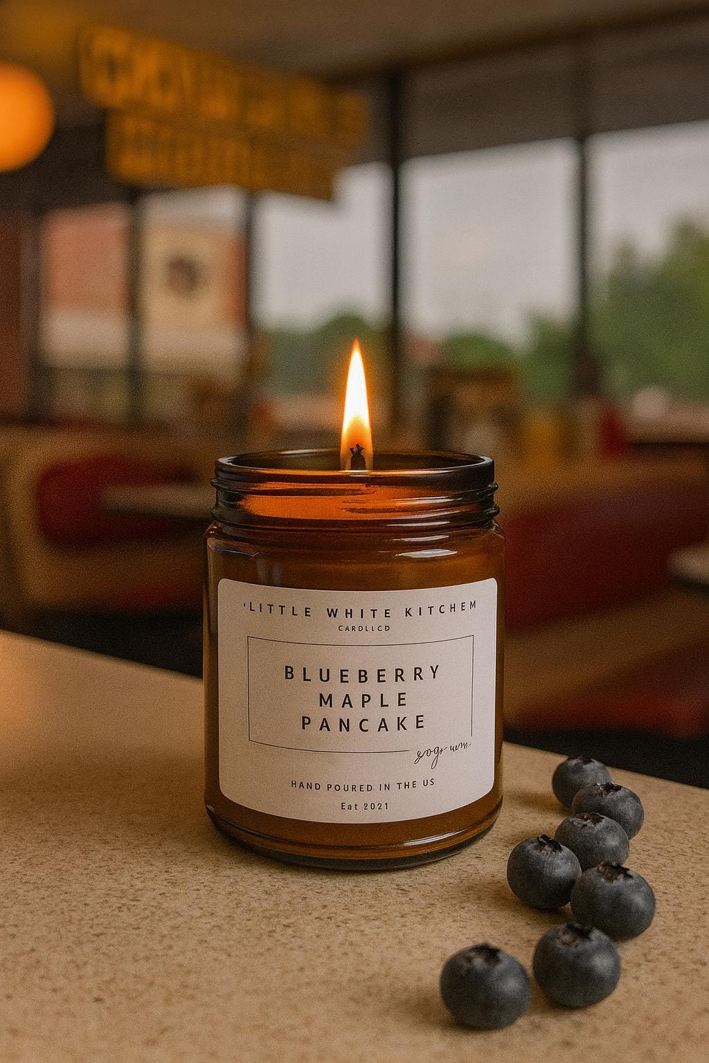 Blueberry Maple Pancake Candle, Woodwick Soy Wax Candle