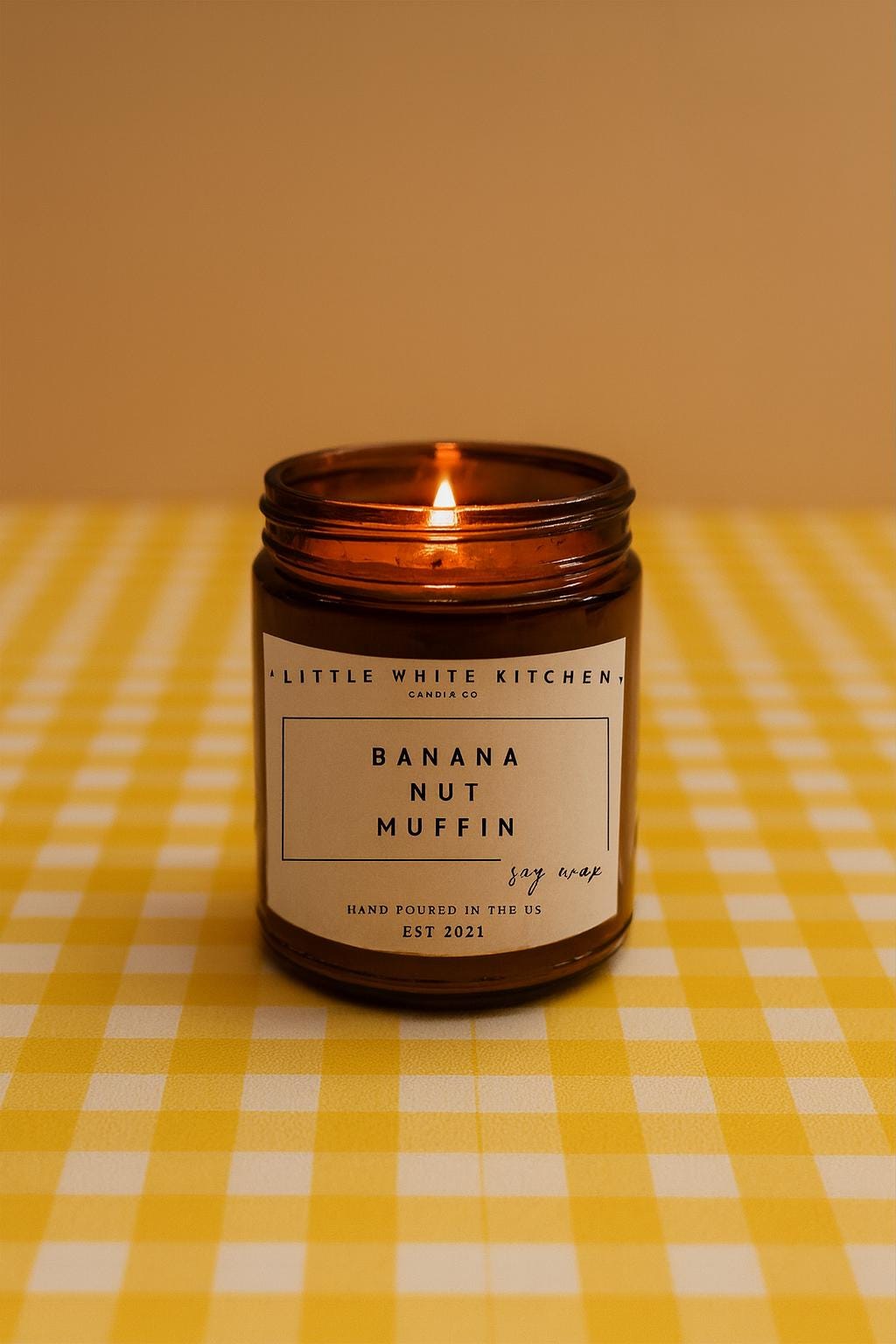 Banana Nut Muffin Scented Candle | Wooden Wick Soy Candle