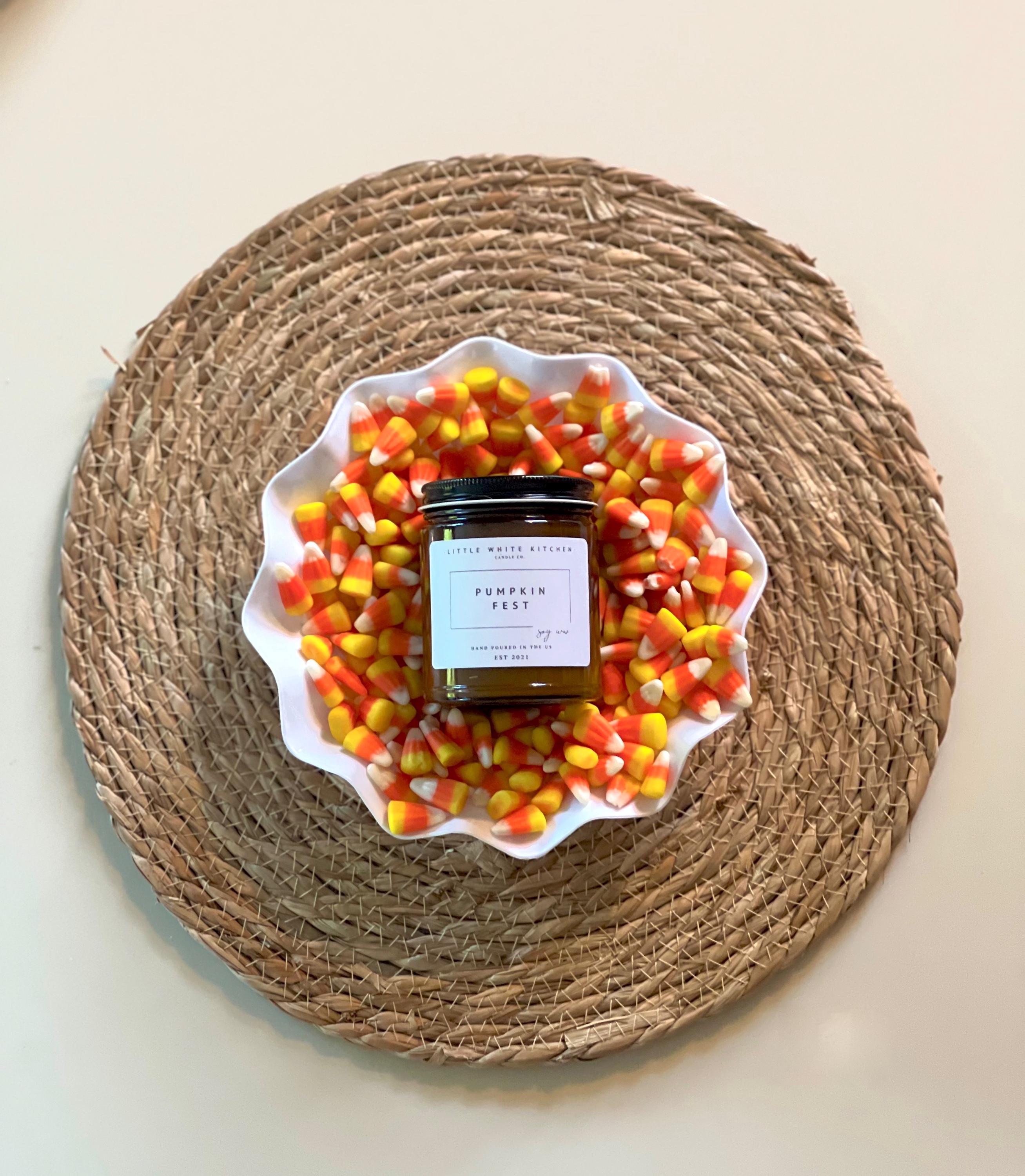 Pumpkin Fest Soy Wax Candle | Wooden Wick, Spiced Caramel