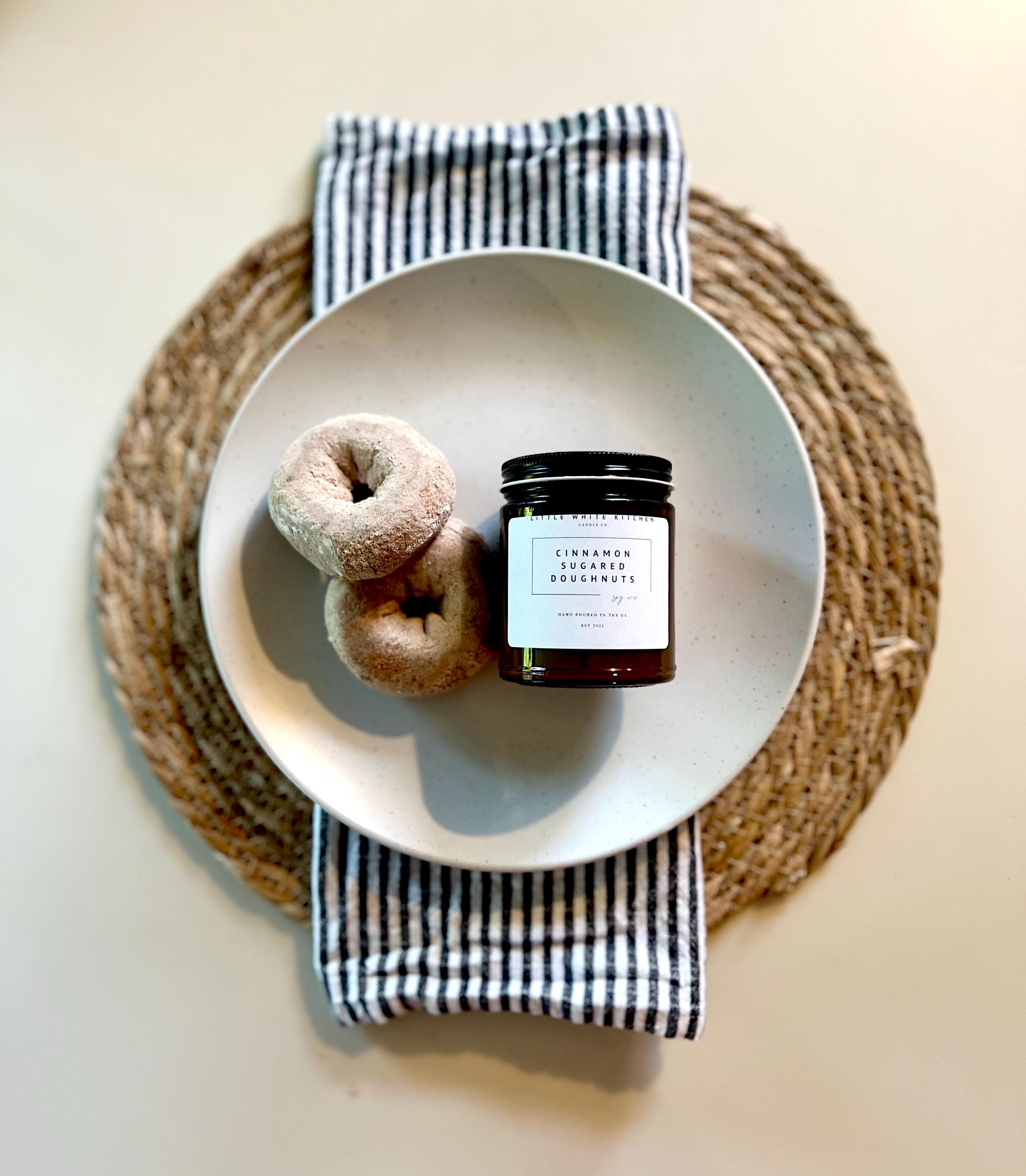 Cinnamon Sugared Doughnut Soy Candle | Wooden Wick, 8oz