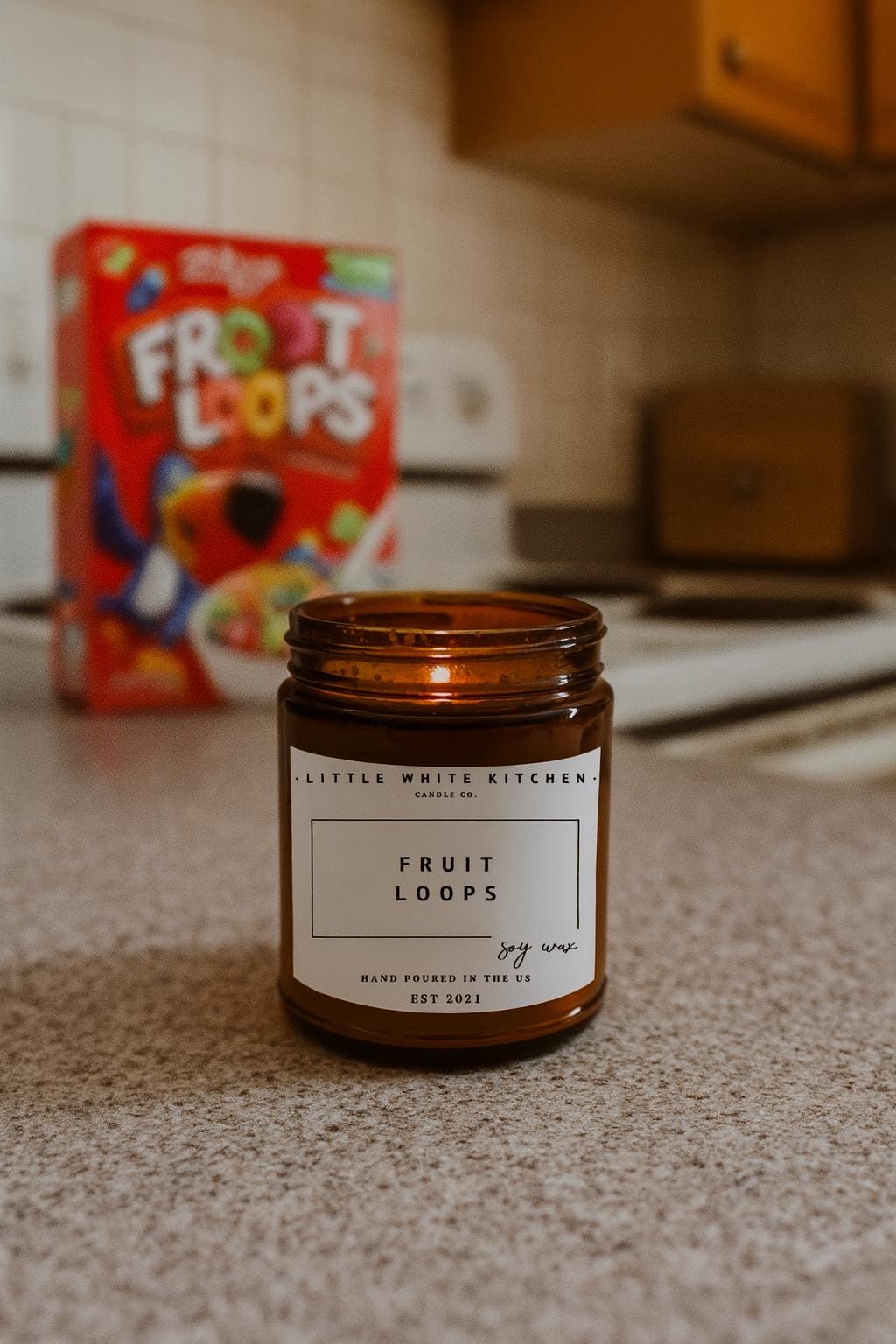 Fruit Loops Scented Soy Candle | Wooden Wick, Nostalgic Cereal Scent
