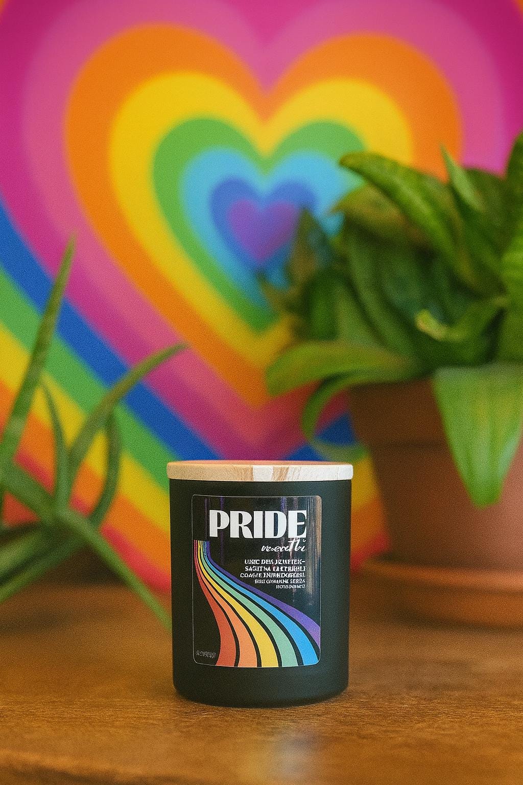 Pride Soy Wax Wood Wick Candle LGBTQ+